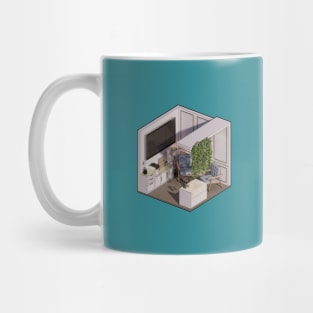 Pencil Art Of  American Style Coffee Booth Mug